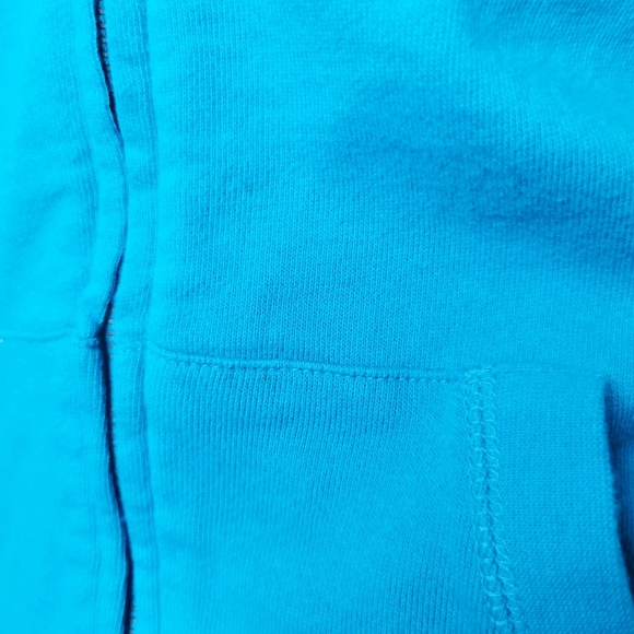 Roots turquoise/teal blue hooded zip sweater - Picture 3 of 8